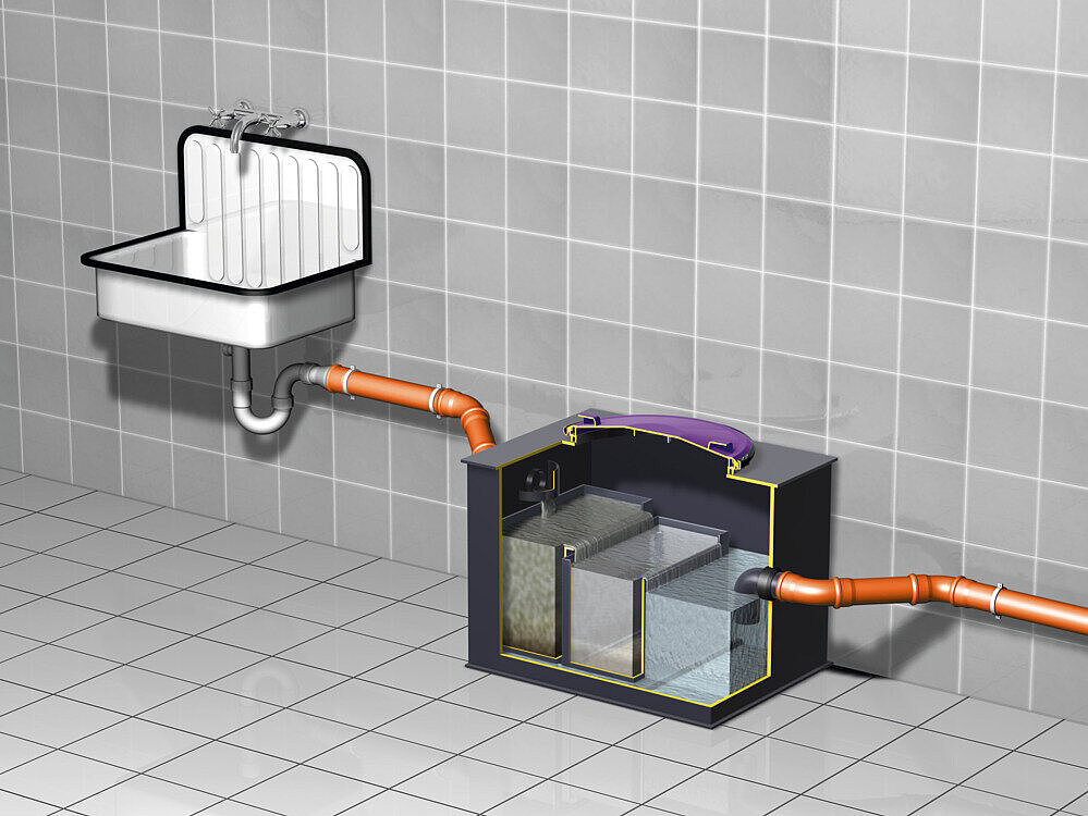 Schema di installazione del separatore di sedimento EasySink free