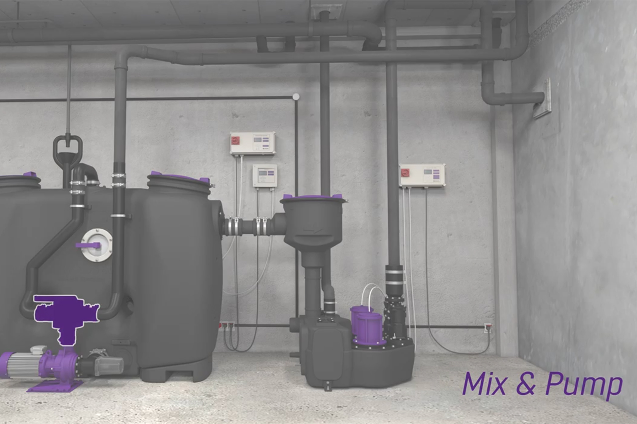 Svuotamento della versione EasyClean free Auto Mix & Pump