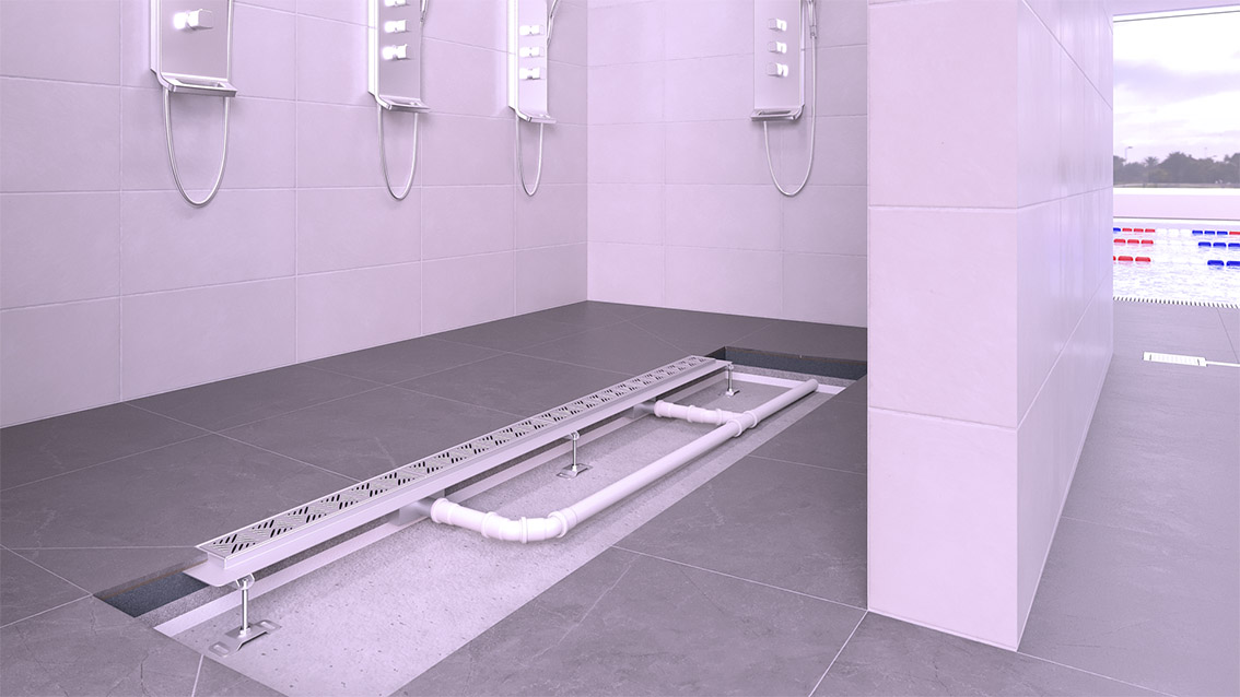 Design canalette scatolari nella zona dei piedi nudi
