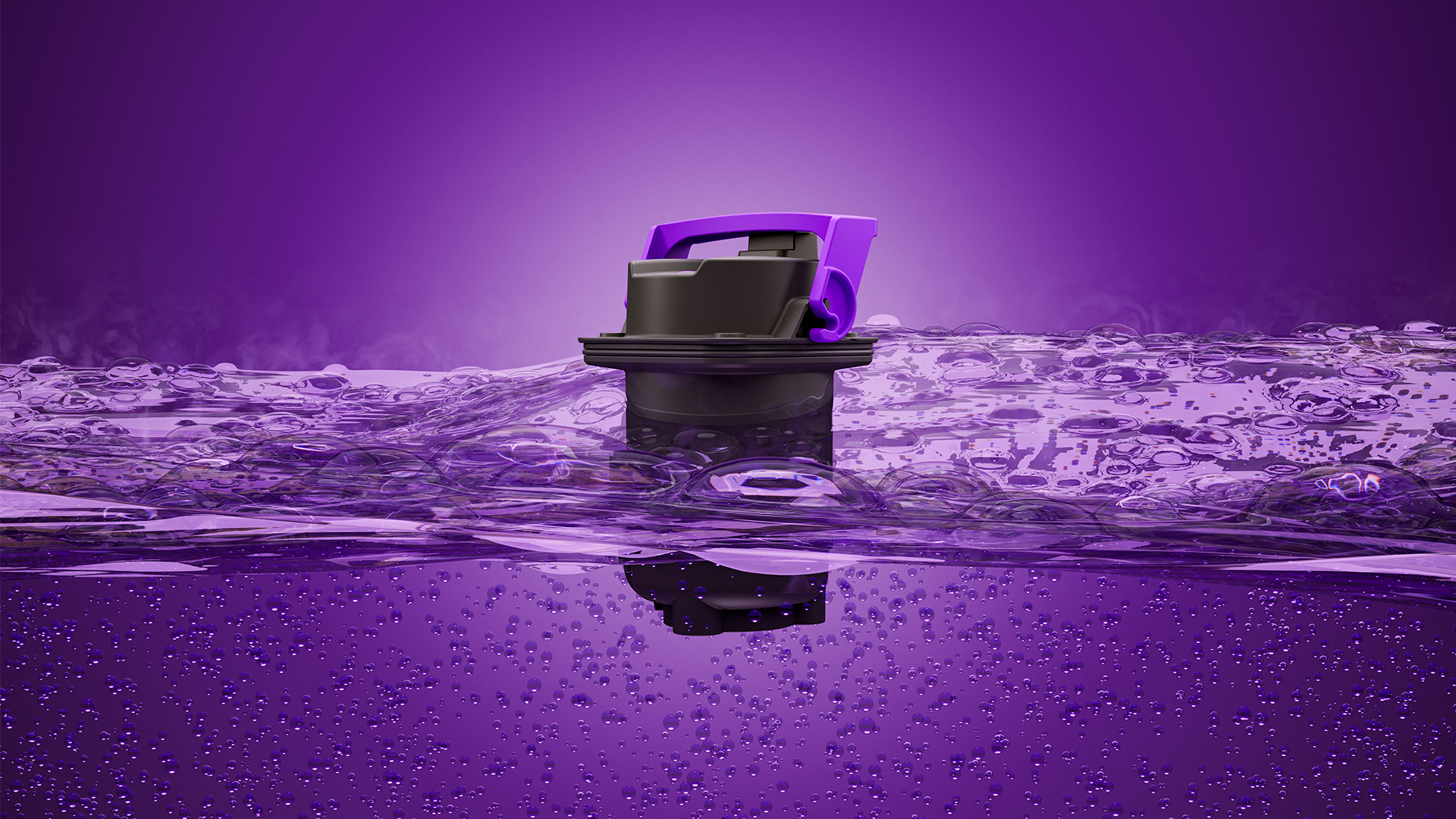 Pompa immersa in acque reflue aggressive.