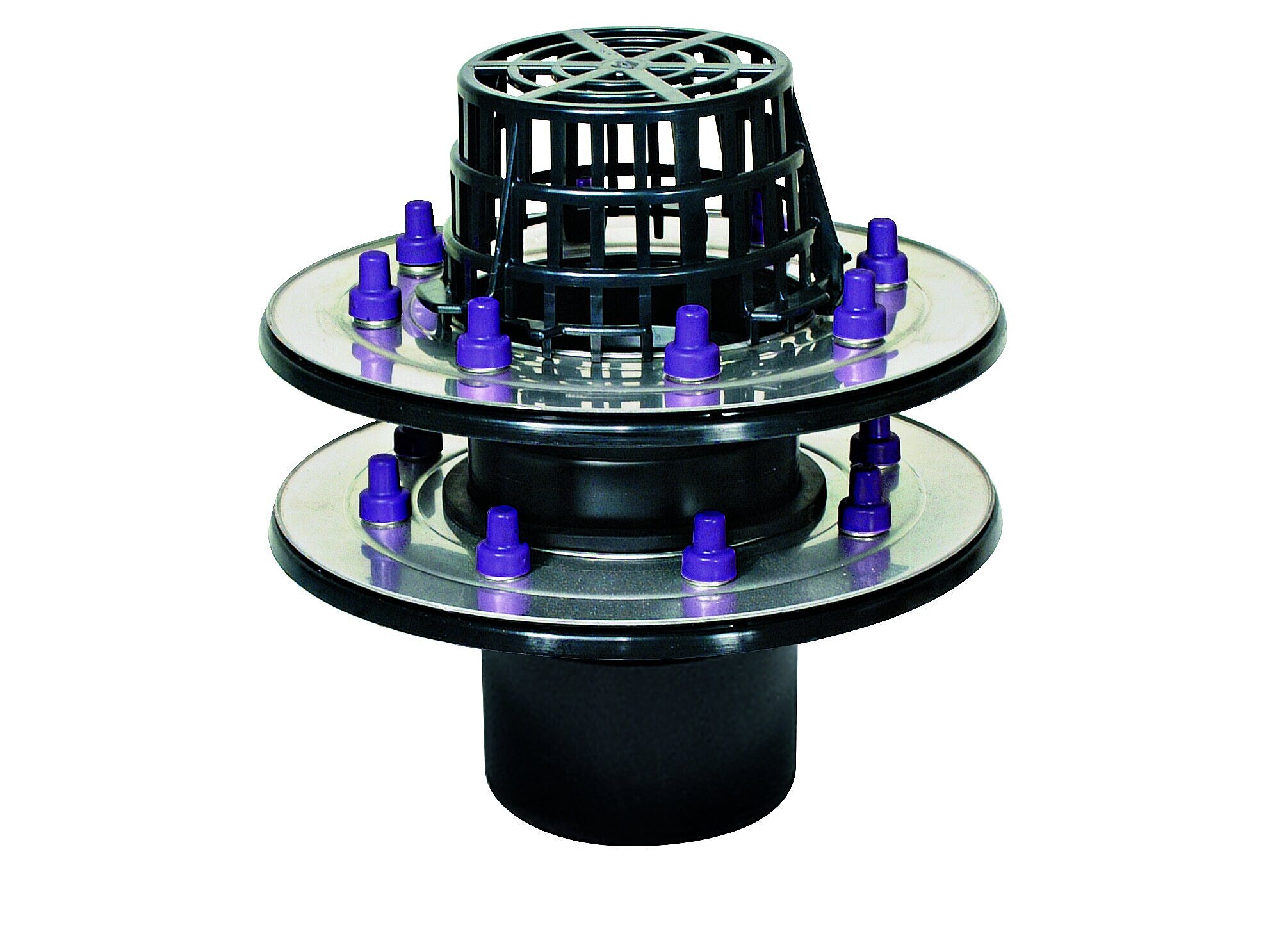 Scarico per tetti piani con flangia di tenuta a pressione doppia Scarico per tetti piani con flangia di tenuta a pressione doppia