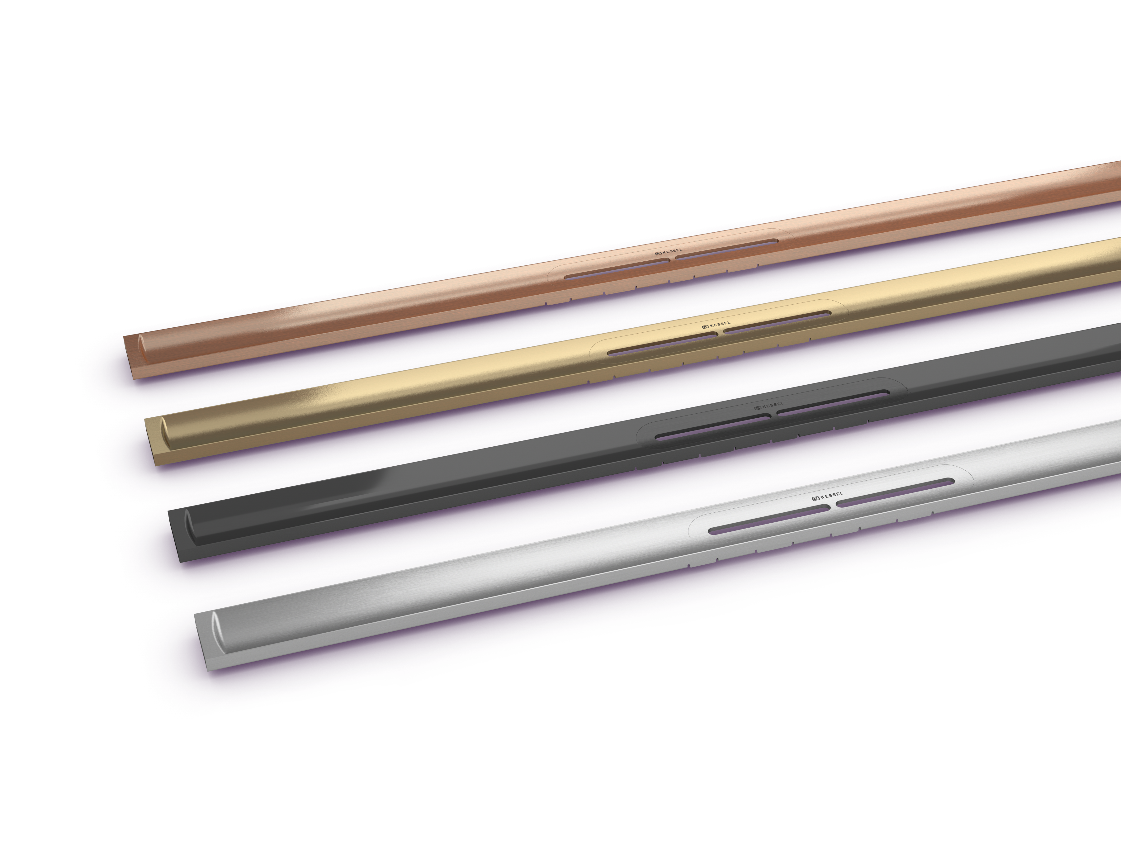 Acciaio inox in colori pregiati: Copper spazzolato, Bronze spazzolato, Black spazzolato, acciaio inox spazzolato