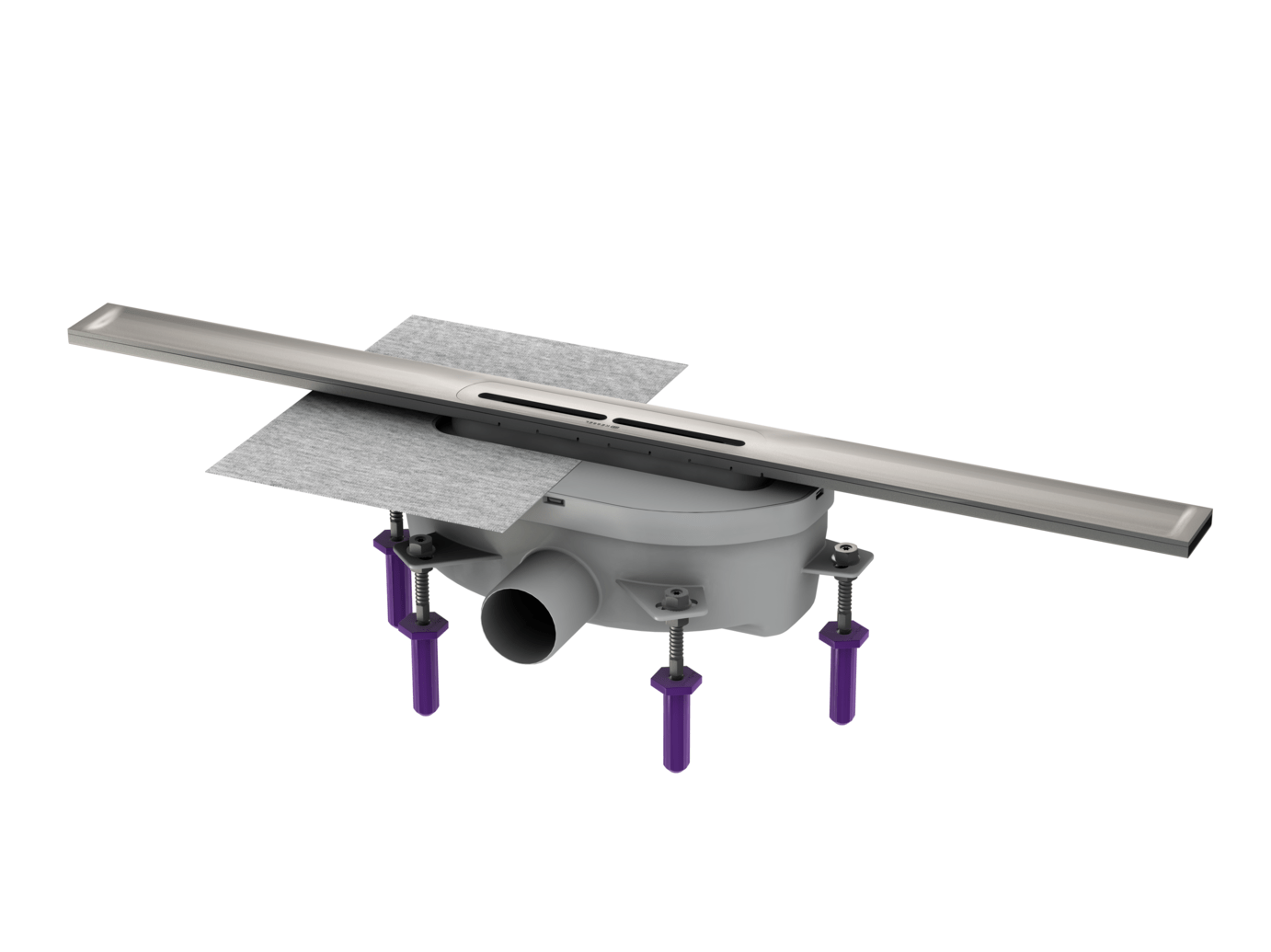 Canaletta per doccia Linearis Infinity 90 con canaletta in acciaio inox