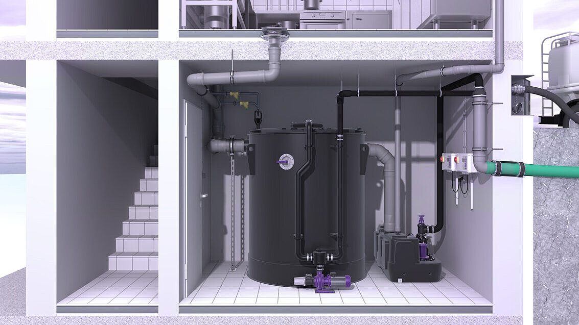 Proposta di installazione del degrassatore EasyClean free round