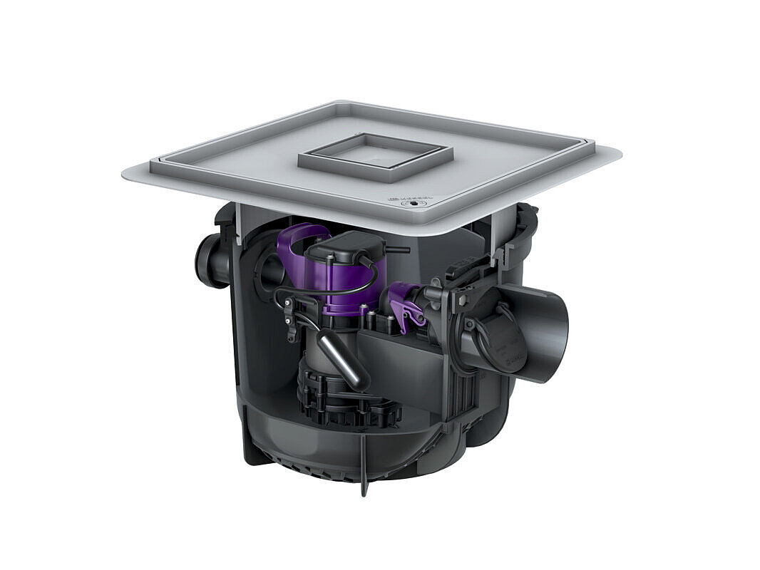 Scarico per cantina Pumpfix S Underfloor per l’installazione interrata, con copertura piastrellabile