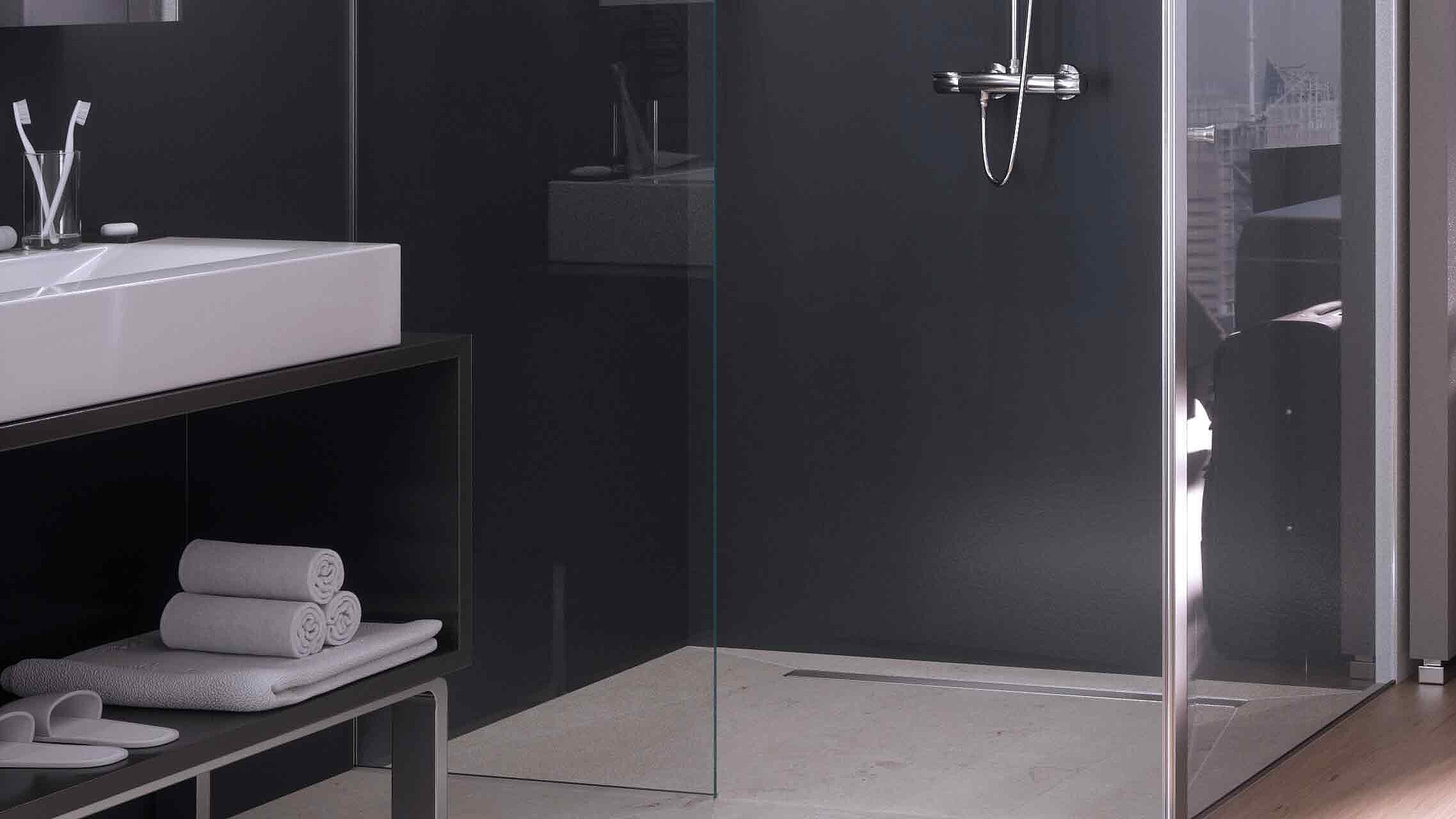 Drenaggio lineare con la nostra Linearis Comfort per un bagno di nuova concezione