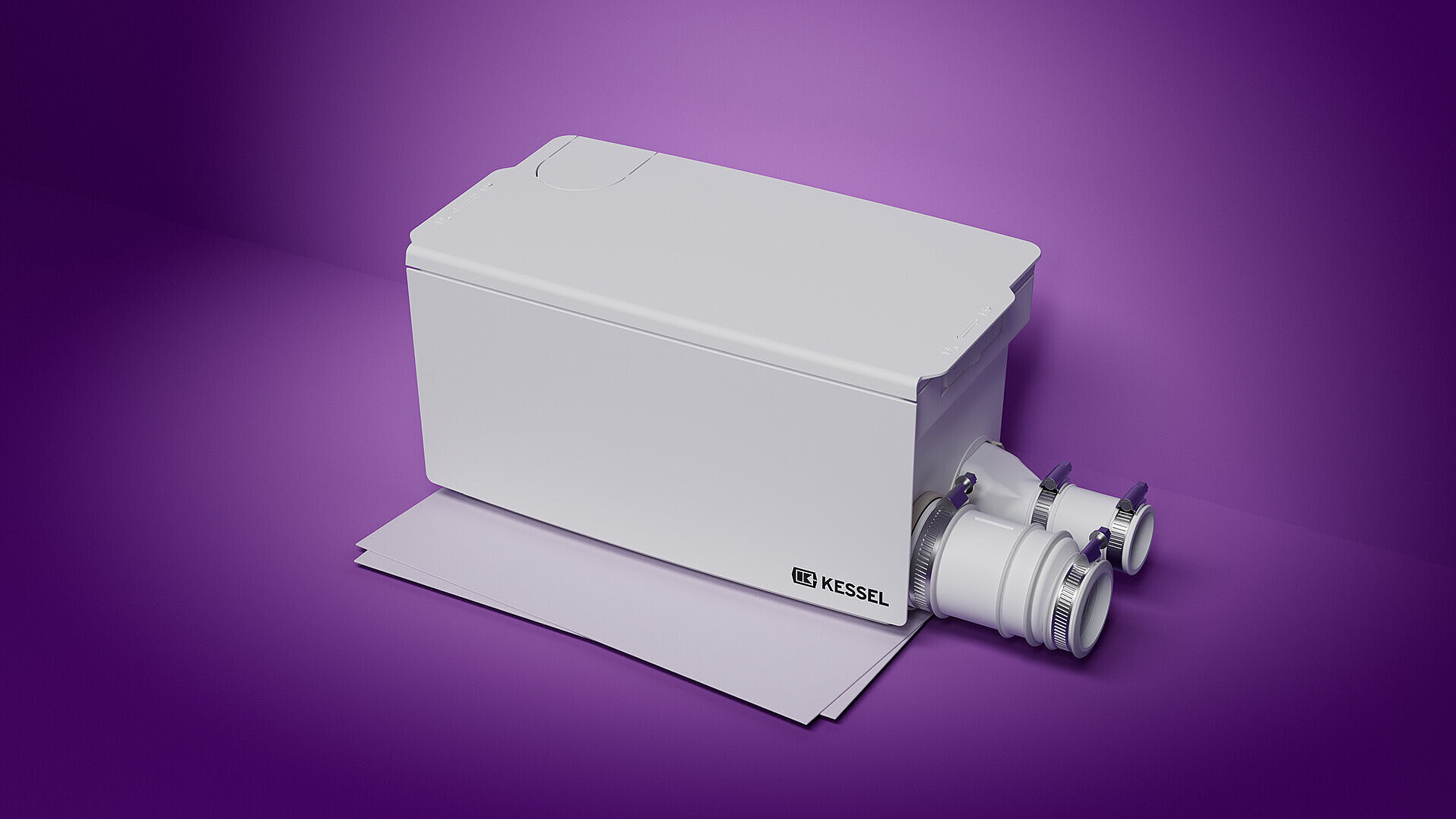 L'impianto di sollevamento Minilift è raffigurato su un foglio in formato A4 per illustrarne le proporzioni.