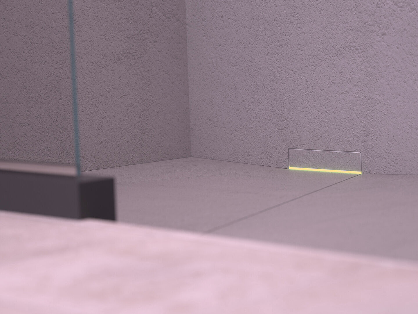 Schema di installazione dello scarico a parete Scada con copertura piastrellabile