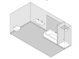 Bagno privato con vasca senza doccia e con piatto doccia dotato di box doccia. Bagno privato con vasca senza doccia e con piatto doccia dotato di box doccia.