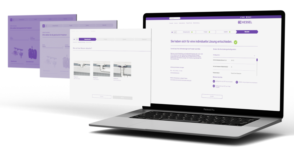 [Translate to Italienisch (IT):] Auslegungstool SmartSelect auf Laptop